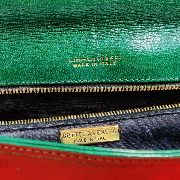 Vintage Clutch Bottega Veneta Authentic Green Leather - Picture 8 of 11